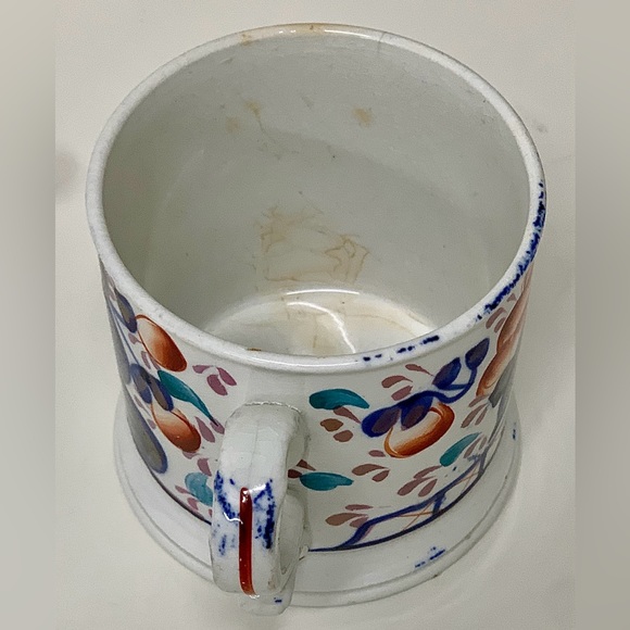 19th Century Antique Gaudy Welsh Oyster Pattern Hand Painted Staffordshire Mug - Picture 15 of 16